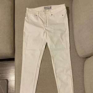 Skinny white jeans